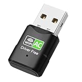 Oliveria USB WLAN Stick AC600 mit Eingebautem Treiber, DualBand 5GHz/2,4GHz, USB...