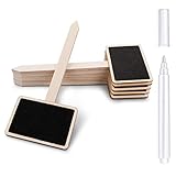 20 Stück Pflanzenstecker Holz Schilder Stecketiketten Tafel mit Markierungsstift 14,8 x...