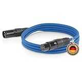 ETEC XLR-Kabel, Mikrofon-Kabel, Stecker auf Buchse, Verbindungs-Kabel, Blau,...