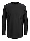 JACK & JONES Herren Jjenoa Tee O-neck Noos Langarmshirt, Schwarz, XXL EU