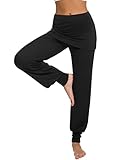 Terecey Yogahose Damen Lang mit Rock Yoga Hose Damen Baumwolle Lockere Hosen...