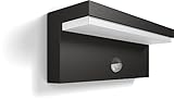 Philips myGarden Bustan LED Wandaußenleuchte, 9W, Anthrazit, 4000 Kelvin