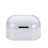 kela Brotkasten Metall mit Lüftungslöcher 25x15x17cm, kleine Brotbox mit Klappdeckel,...