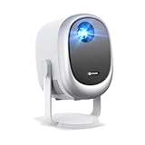 Beamer【360° Drehbarer/Auto Trapezkorrektur/E-Fokus】 WiFi Bluetooth Projektor Full HD...
