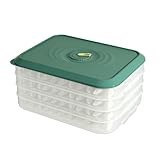 Sunicon Knödelbox, 4-lagiger Lebensmittel-Aufbewahrungsbehälter, stapelbarer...