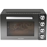 ProfiCook® Minibackofen 30L | Umluft + Ober-/Unterhitze | Mini Backofen mit Drehspieß...