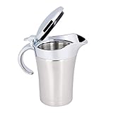 Sauce Jug Bo 304 Edelstahl Wärmeisoliert Doppelwandige Soßenkanne Servierkanne (Groß...