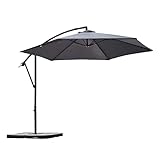 Sekey® Ampelschirm 300 cm Sonnenschirm Gartenschirm Kurbelschirm mit Kurbelvorrichtung...