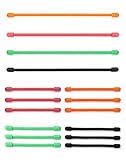QWORK 16Stk Silikon Kabelbinder Cord Organizer Mehrzweck und Wiederverwendbare, Ideal für...