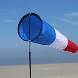 Wolkenstürmer Westwind Windsack, blau 75 cm, maritimes Dekorationsobjekt und...
