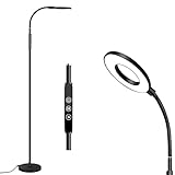 Stehlampe LED Wohnzimmer, Wellwerks 10W Stehleuchte Dimmbar 3000K-5000K Farbtemperaturen...