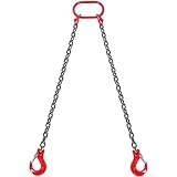 VEVOR 2-Strang Kettengehänge, 1,5 m Krankette mit Haken, G80 Forstkette, 2993 kg...