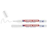 edding 4095 Kreidemarker - weiß - 2 Kreidestifte - Rundspitze 2-3 mm -...