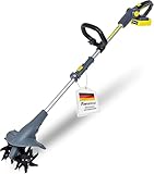 FANZTOOL Mini Motorhacke Akku 20V inkl. 2.5Ah Akku & Ladegerät, Gartenfräse...