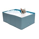 Hundepool – 64 x 34 x 20,5 cm, PVC-Haustier-Schwimmbad, Welpen-Watspielzeug, bequeme...
