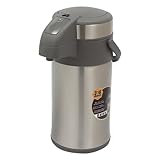 Pumpkannen Thermoskanne Kaffeespender 4,0 Liter, Edelstahl Doppelwandige Pump Vakuum...