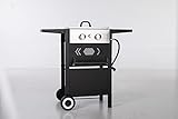 MFSTUDIO Gasgriddle Grill aus Edelstahl, 2 Brenner, 5.8kW, Gas Grillwagen mit...