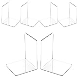 VMUTGA 6PCS Klarer Buchstützen, Buchständer aus Acryl, Buchstütze für Büro Schule...