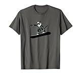 Ski Snowboard Brille Lustige Skifahren Snowboarden Katze T-Shirt