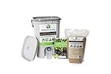 Premium Bokashi Kompostier-Starter-Set (enthält 1 Bokashi-Mülleimer, 1 kg Bokashi-Kleie...