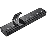 AUVON Tablettenbox 7 Tage, Pillendose mit verbessertem offenem Design, Medikamentenbox...