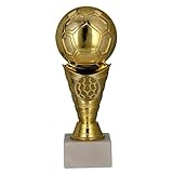 Larius Fußball Pokal Ehrenpreis Trophäe - ST2 (ohne Wunschtext, Gold)