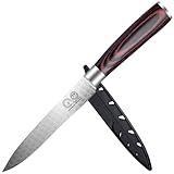 XYJ Stainless Steel Kitchen Knife,Utility Knife 5 Inch,Razor-Sharp Meat Knife With...