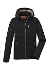 killtec Jungen Hybridjacke/Outdoorjacke mit Kapuze KOW 132 BYS JCKT, schwarz, 152,...