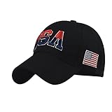 TDEOK Cap Herren New Rot Neutral Amerika Flagge Stickerei Baseballmützen Verstellbare Hut...