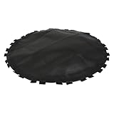 TOGEVAL Schwarze Sprungmatte für Rundes Trampolin mit Haken Strapazierfähiges...