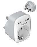 TESSAN Adapter England Deutschland Stecker, 3 in 1 Steckdosenadapter England mit...