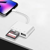4-in-1-SD-TF-Speicherkartenleser, SD-Kartenleser für iPhone iPad, SD-Kartenbetrachter mit...