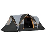 Outsunny Campingzelt für 5-6 Personen stabil wasserdicht Familienzelt mit...