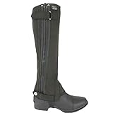 AK Waschbare Reitchaps aus Mikro-Wildleder AKRS-1032(W) (Schwarz, 4XL)