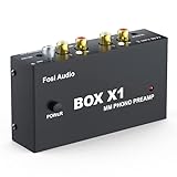 Fosi Audio Box X1 Phono Vorverstärker für MM Plattenspieler Mini Stereo Audio...