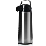 Pumpkanne Edelstahl mit Glaseinsatz 1,8L Isolierkanne Getränkespender...