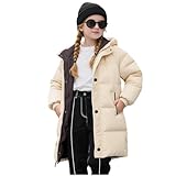KODMNSW Wintermantel Mädchen Lang Daunenmantel Warm Puffer Mantel Winterjacke mit Kapuze...