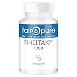 Fair & Pure Shiitake 1300mg pro Tagesdosis, 120 Kapseln, Lentinula edodes,...