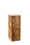 Holzständer, Holzblock Massiv, Baumstamm Deko - Bodenwindlicht Säule perfekt als...