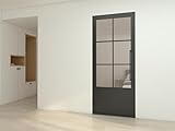 inova Drehtür mit Beschlag & Zarge Glastür Komplettset 830x2115mm DIN rechts Griffstange
