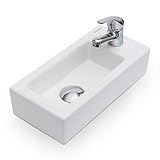 VILSTEIN Hänge- oder Aufsatz Waschbecken Gäste WC | kleines mini Handwaschbecken |...
