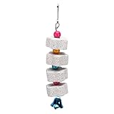 Vogel-Kauspielzeug, Mineralstein-Backenzahn-Spielzeug mit Glocke,...