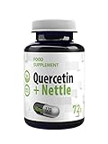 Quercetin + Brennnessel (Nettle) 500mg 120 Vegane Kapseln, Laborgeprüft,...