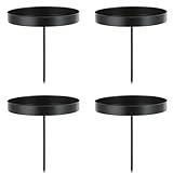Romadedi Kerzenhalter Adventskranz Stumpenkerzen Schwarz 8cm - 4er Set Advent...