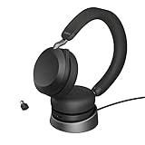 Jabra Evolve2 75 Wireless PC Headset with Charging Dock and 8-Mic Technology -...