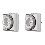 REV 0025020703 Zeitschaltuhr, mech., 24h,96 Zeiten/Tag, 15Min. max. 3680W, Silber (Packung...