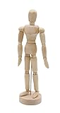 Paintersisters® Gliederpuppe 20cm hoch, Mannequin, Zeichenpuppe, aus feinem Samalholz –...