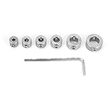 Edelstahl-Bohrtiefenanschlag-Bit-Kragen-Set, Bohrbegrenzungsring, 6-teilig, Langlebiger...