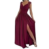 Jaihank Abendkleid Damen Kleider Elegantes Einfarbiges Cocktailkleid Ärmelloses Ballkleid...