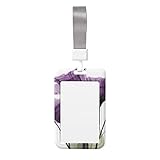 Kartenhalter, Ausweisetui, Blumenmotiv, Violett